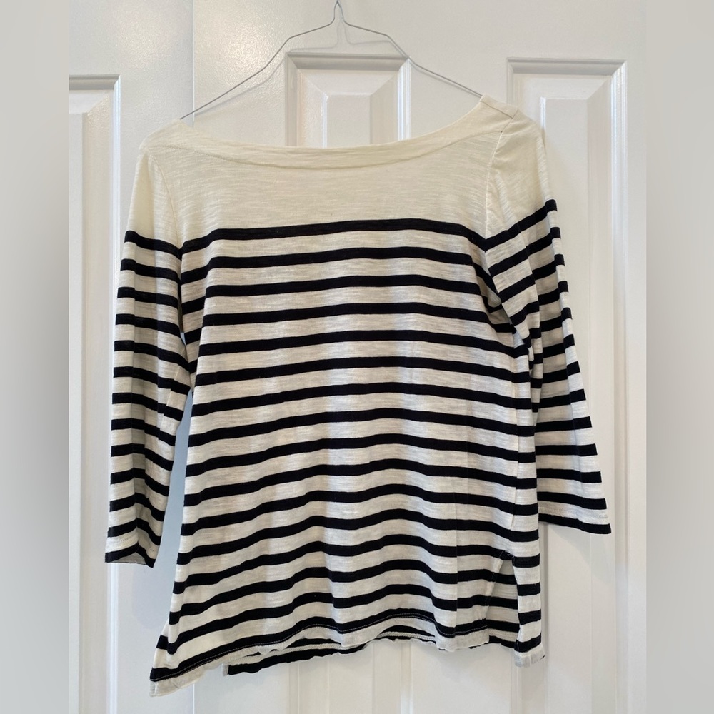LOFT Boatneck Striped Tee